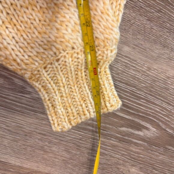 MINKPINK Rosalyn Fringing Jumper Yellow Oversized Chunky Knit PUllover sz M - Picture 12 of 13